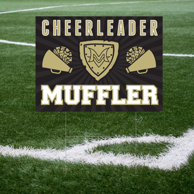 Mt. Vernon Yard Sign Cheerleading School Spirit Place