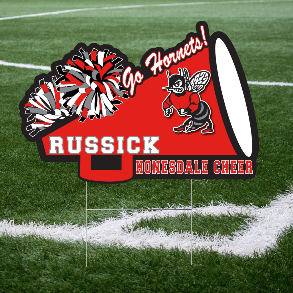 Honesdale HS Cheer Yard Sign School Spirit Place