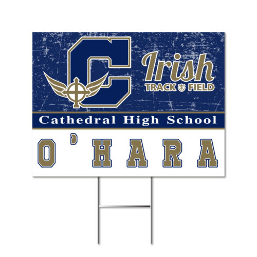 Cathedral Track & Field Yard Sign