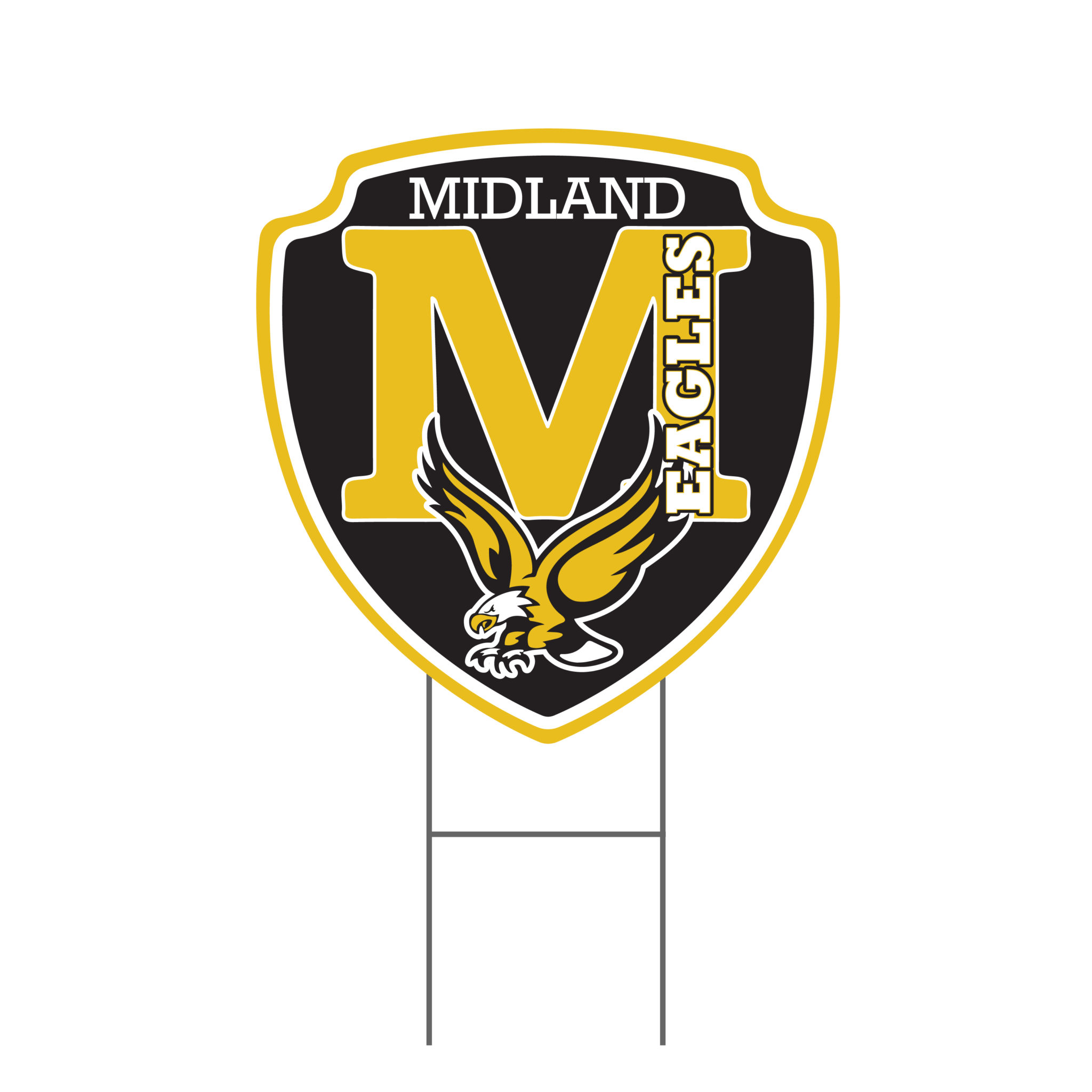 Midland “M” Yard Sign School Spirit Place