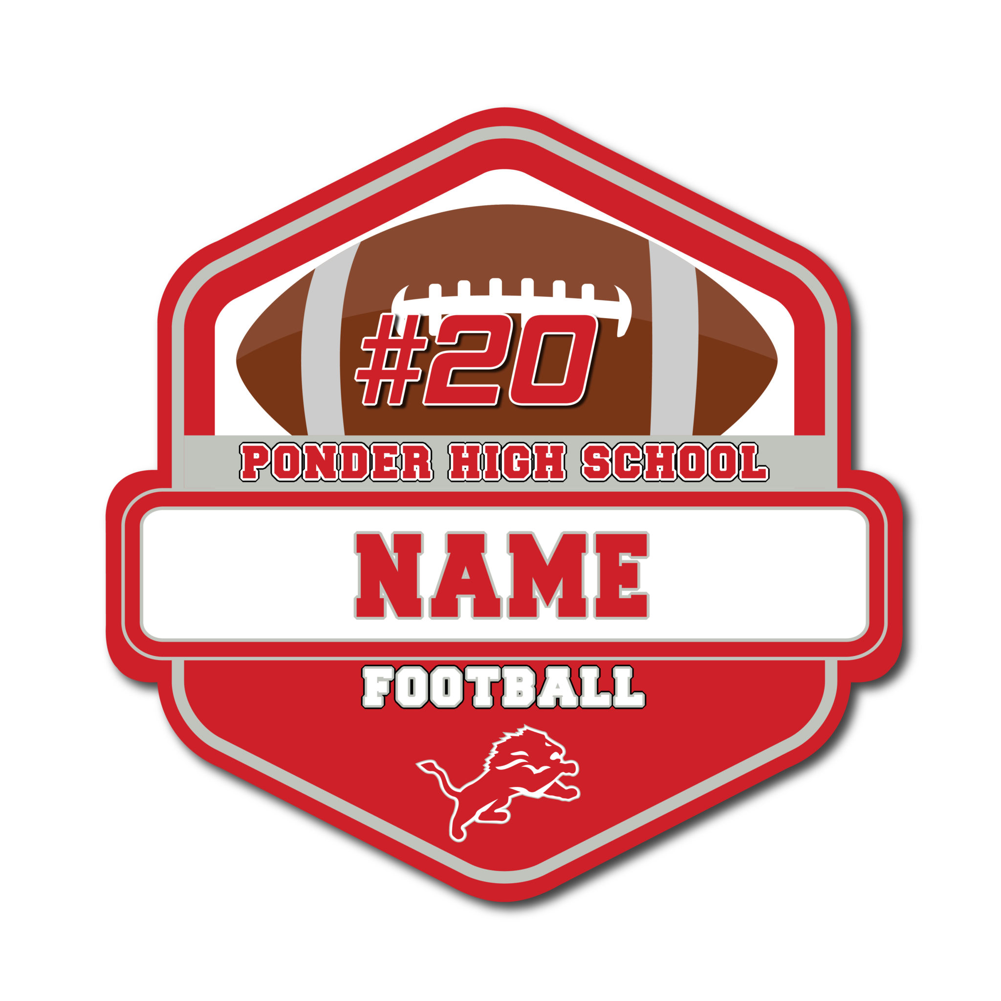 Ponder High School Football Yard Sign School Spirit Place