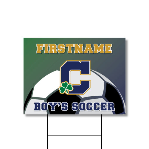 Cathedral Boy's Soccer Rectangle Yard Sign