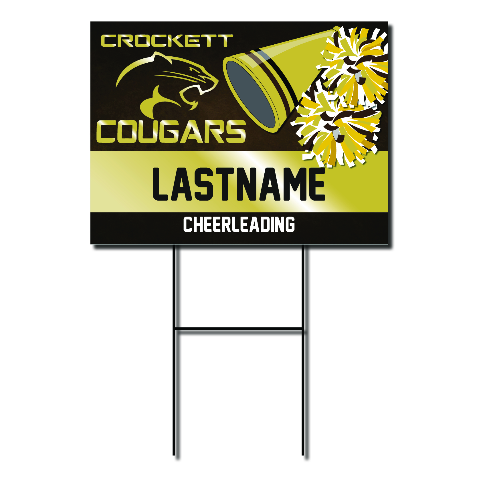 David Crockett Cheerleading Yard Sign – School Spirit Place