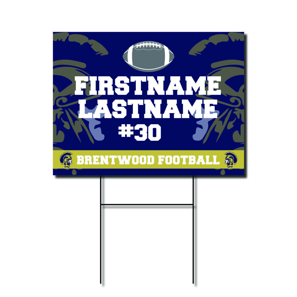 Brentwood Football Yard Signs School Spirit Place