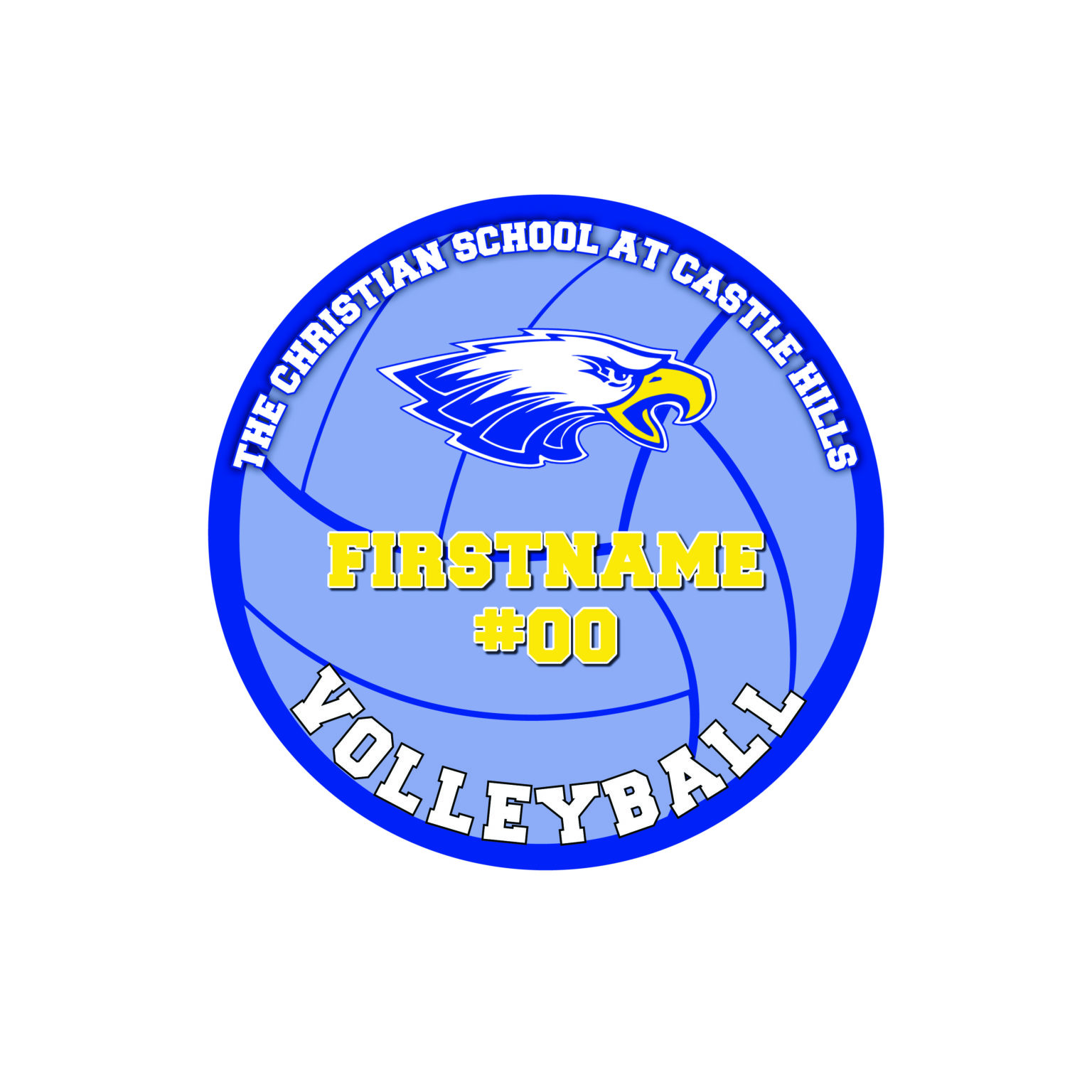 Christian School Castle Hills Volleyball Decal School Spirit Place christian-school-castle-hills-volleyball-decal-school-spirit-place
