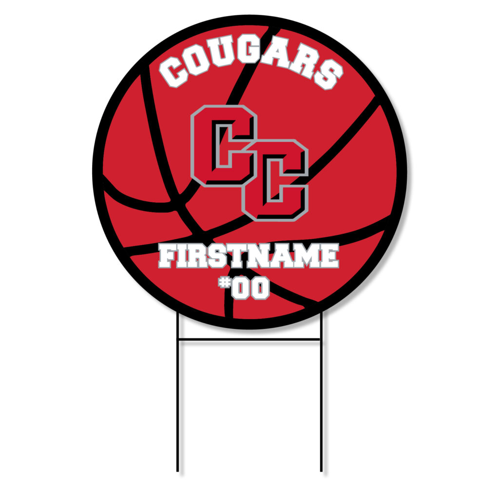 Christoval Basketball Yard Sign School Spirit Place
