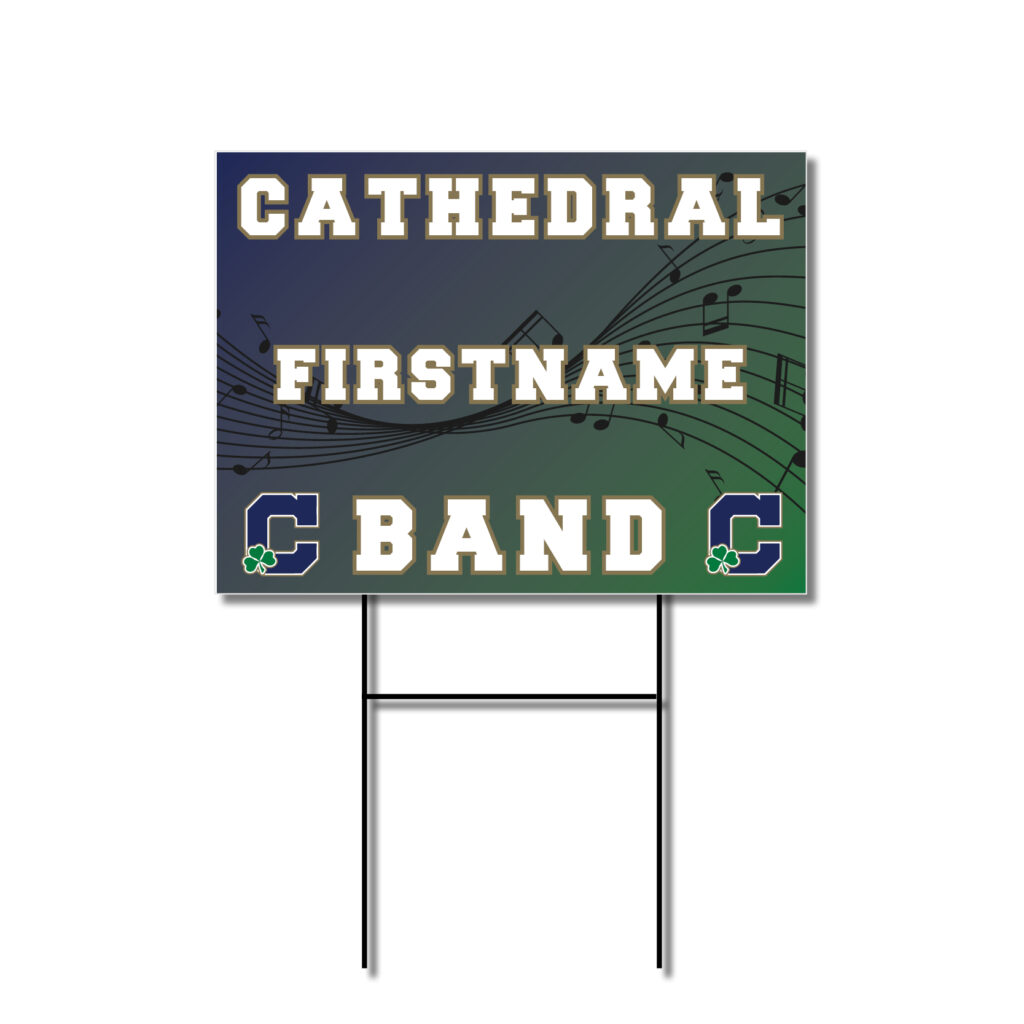 Cathedral Band Classic Yard Sign – School Spirit Place