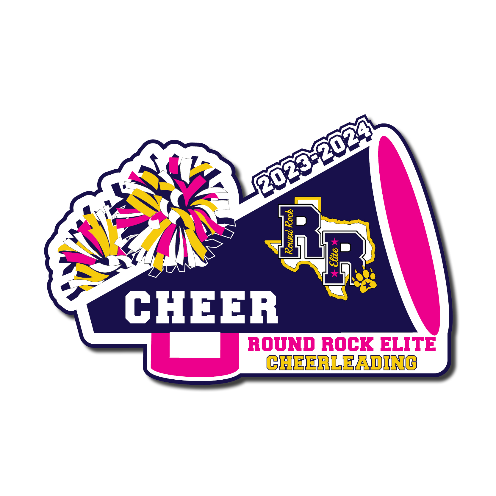 Round Rock Cheer Decal – School Spirit Place