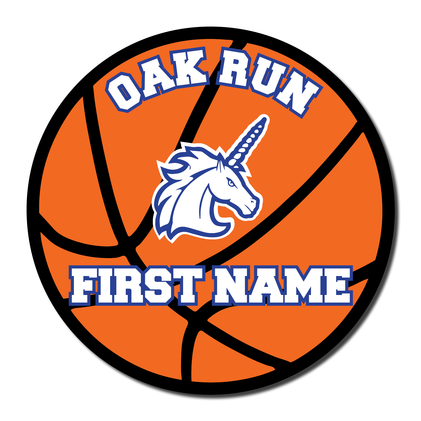 Oak Run Basketball Decal School Spirit Place
