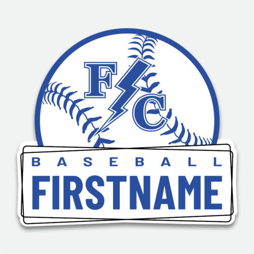 Franklin Central Academic Team Decal design with space for a first name.