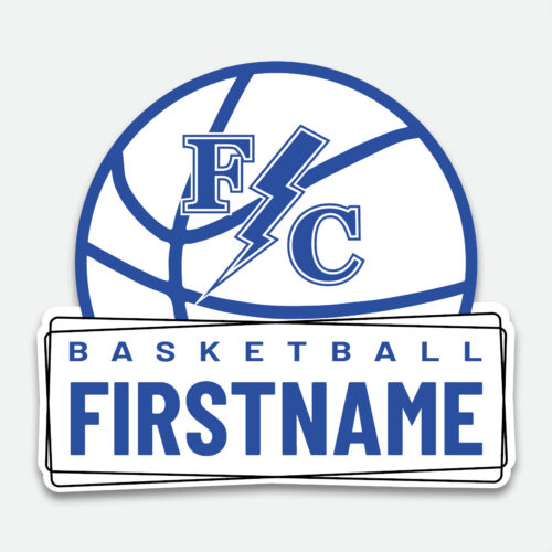 Franklin Central Basketball Decal design with space for a first name.