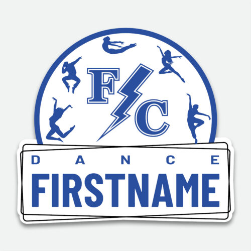 Franklin Central Dance Decal design with space for a first name.