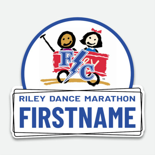 Franklin Central Riley Dance Marathon Decal design with space for a first name.