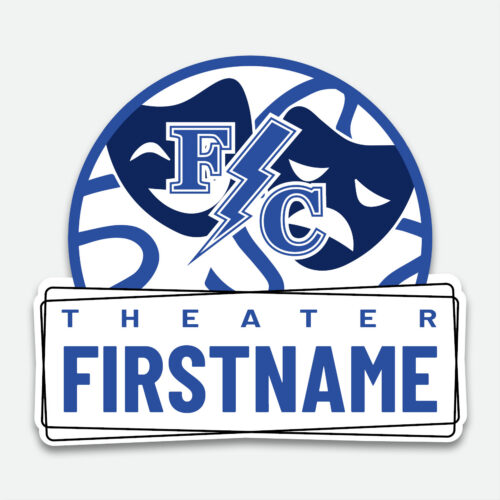Franklin Central Theater Decal design with space for a first name.