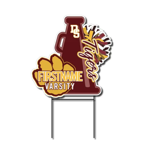 Varsity Dripping Springs Megaphone Cheer Yard Sign