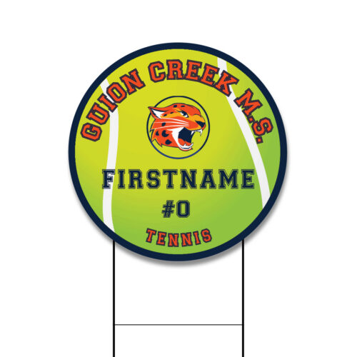 Guion Creek MS Tennis Yard Sign