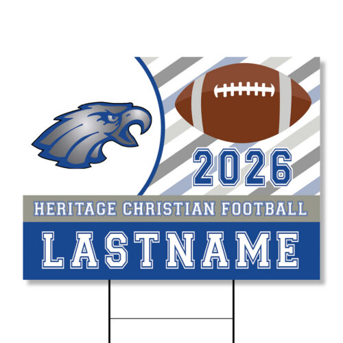 Heritage Christian Football Yard Sign