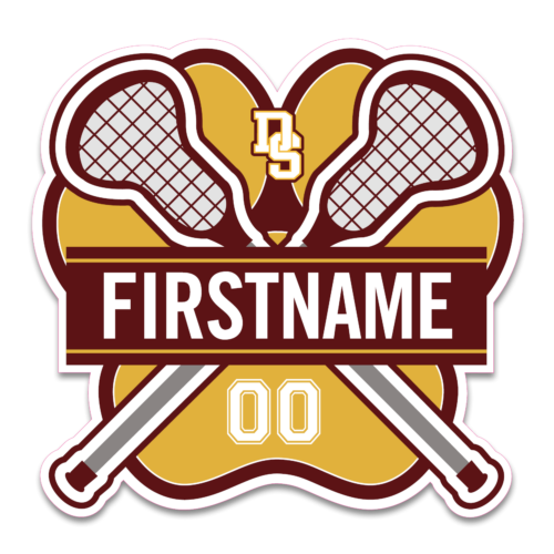 Yellow Lacrosse Decal